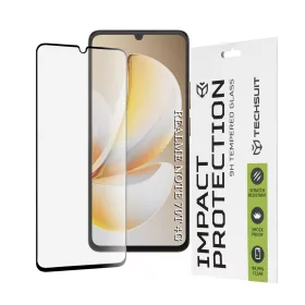   Techsuit - 111D Full Cover / Full Glue üvegfólia - Realme Note 70T - Fekete széllel