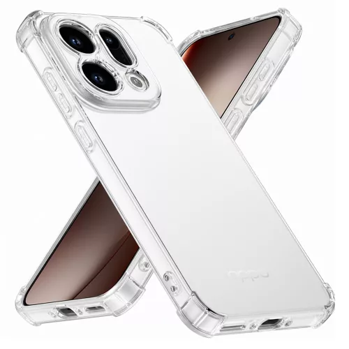 Techsuit - Shockproof Átlátszó Ütésálló Szilikon tok - Oppo Find X9 - Átlátszó