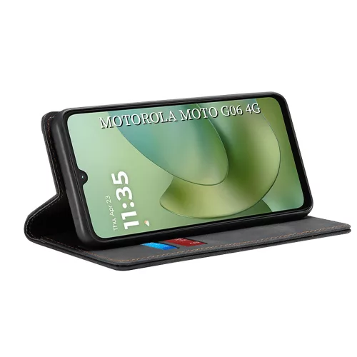 Techsuit - Confy Cover kinyitható tok - Motorola Moto G06 - Fekete