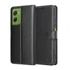 Techsuit - Leather Folio kinyitható tok - Motorola Moto G06 - Fekete