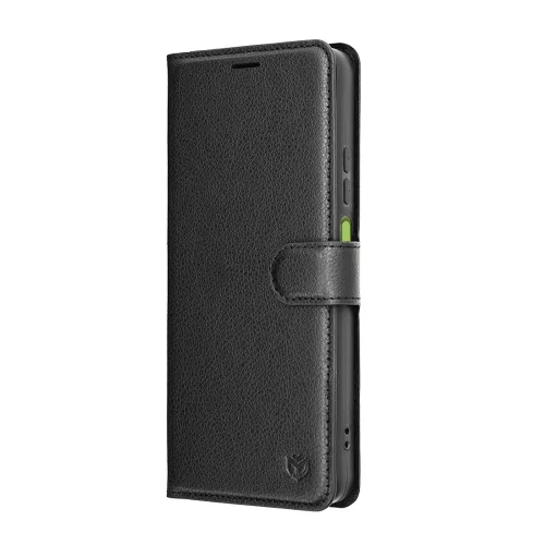 Techsuit - Leather Folio kinyitható tok - Motorola Moto G06 - Fekete