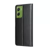 Techsuit - Leather Folio kinyitható tok - Motorola Moto G06 - Fekete