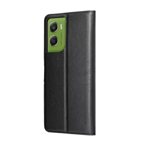 Techsuit - Leather Folio kinyitható tok - Motorola Moto G06 - Fekete