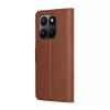 Techsuit - Leather Folio kinyitható tok - Honor 400 Smart 5G / 400 Smart 4G / X7d 4G - Barna