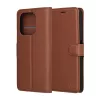 Techsuit - Leather Folio kinyitható tok - Honor 400 Smart 5G / 400 Smart 4G / X7d 4G - Barna