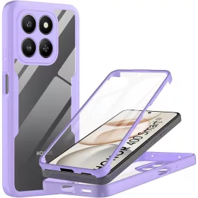   Techsuit - ColorVerse 360 tok kijelzővédővel - Honor 400 Smart 5G / 400 Smart 4G / X7d 4G - Lila