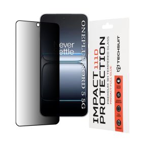   Techsuit - 111D Privacy betekintésgátló üvegfólia - OnePlus Nord 5 - Fekete