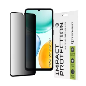   Techsuit - 111D Privacy betekintésgátló üvegfólia - Honor X5c Plus - Fekete