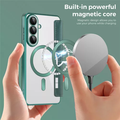 Techsuit - SmartMag kinyitható tok - Samsung Galaxy S26 - Zöld