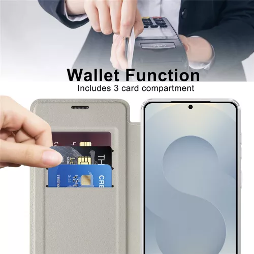 Techsuit - SmartMag kinyitható tok - Samsung Galaxy S26 - Szürke