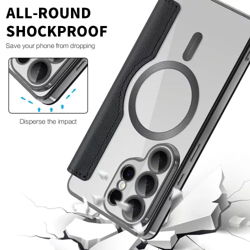 Techsuit - SmartMag Book Case - Samsung Galaxy S26 Ultra - Black