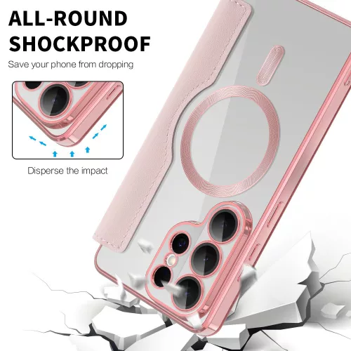 Techsuit - SmartMag Book Case - Samsung Galaxy S26 Ultra - Pink
