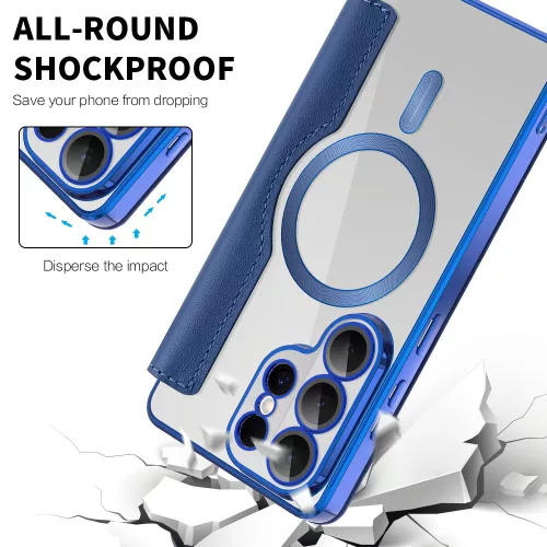 Techsuit - SmartMag Book Case - Samsung Galaxy S26 Ultra - Blue