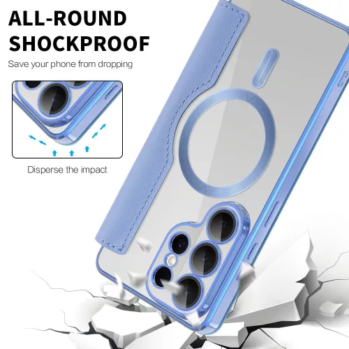 Techsuit - SmartMag Book Case - Samsung Galaxy S26 Ultra - Light Blue