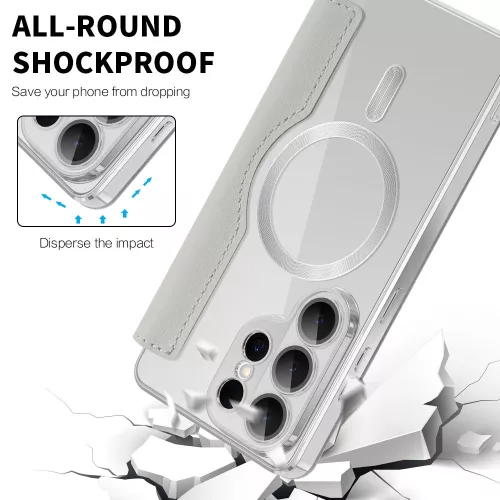 Techsuit - SmartMag Book Case - Samsung Galaxy S26 Ultra - Gray