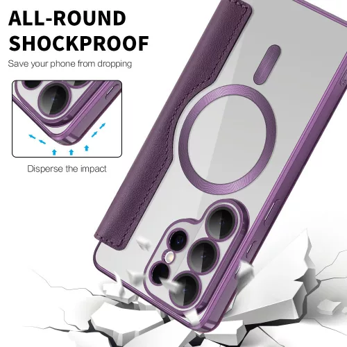Techsuit - SmartMag Book Case - Samsung Galaxy S26 Ultra - Purple