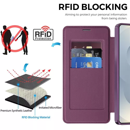 Techsuit - SmartMag Book Case - Samsung Galaxy S26 Ultra - Purple
