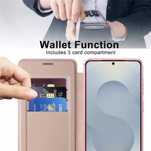 Techsuit - SmartMag Book Case - Samsung Galaxy S26 Plus - Pink