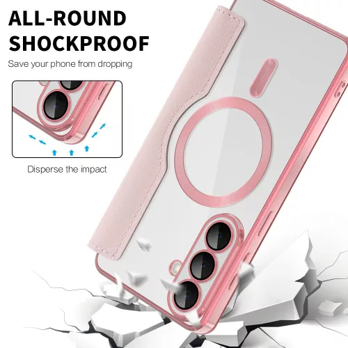 Techsuit - SmartMag Book Case - Samsung Galaxy S26 Plus - Pink