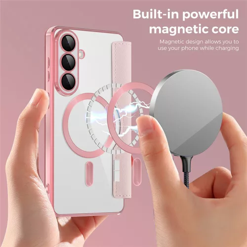 Techsuit - SmartMag Book Case - Samsung Galaxy S26 Plus - Pink