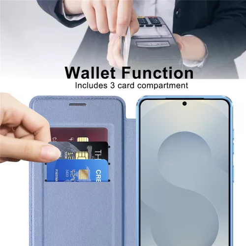 Techsuit - SmartMag Book Case - Samsung Galaxy S26 Plus - Light Blue