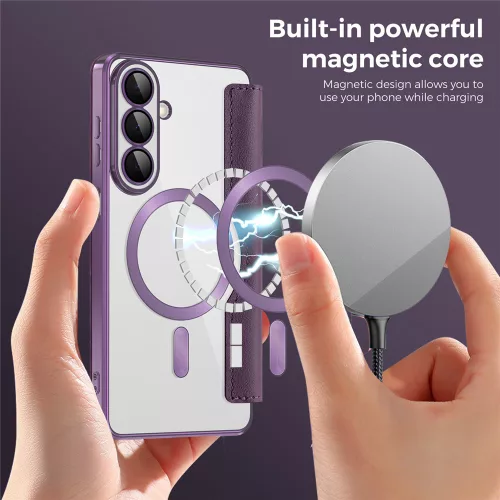 Techsuit - SmartMag Book Case - Samsung Galaxy S26 Plus - Purple