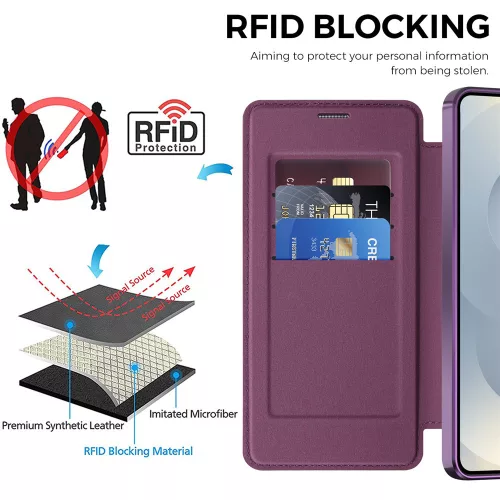 Techsuit - SmartMag Book Case - Samsung Galaxy S26 Plus - Purple