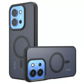   Techsuit - PureFrost MagSafe Ütésálló tok Ütésálló tok - Xiaomi Redmi 15C 4G / Redmi 15C 5G - Matt fekete