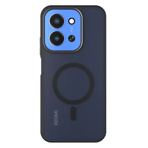 Techsuit - PureFrost MagSafe Ütésálló tok Ütésálló tok - Xiaomi Redmi 15C 4G / Redmi 15C 5G - Matt fekete