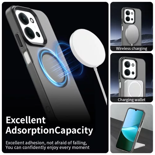 Techsuit - CandyCase MagSafe tok - Xiaomi Redmi 15C 4G / Redmi 15C 5G / Poco C85 4G - Fekete