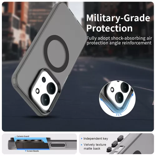 Techsuit - CandyCase MagSafe tok - Xiaomi Redmi 15C 4G / Redmi 15C 5G / Poco C85 4G - Fekete