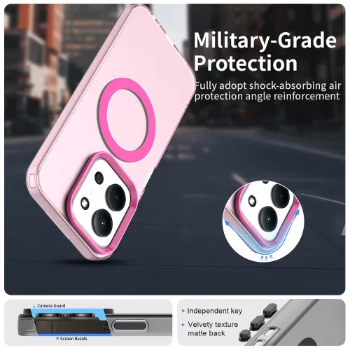 Techsuit - CandyCase MagSafe tok - Xiaomi Redmi 15C 4G / Redmi 15C 5G / Poco C85 4G - Rózsaszín