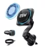 ESR - Autós tartó OmniLock with Autós töltő (2B5280161) - Szellőzőrácsra, 360°, Mágneses Qi2 25W - Black
