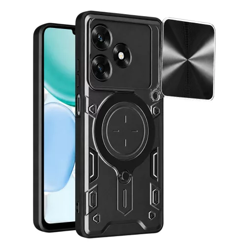 Techsuit - CamGuard Pro tok ütésálló tok - Honor X5c Plus - Fekete
