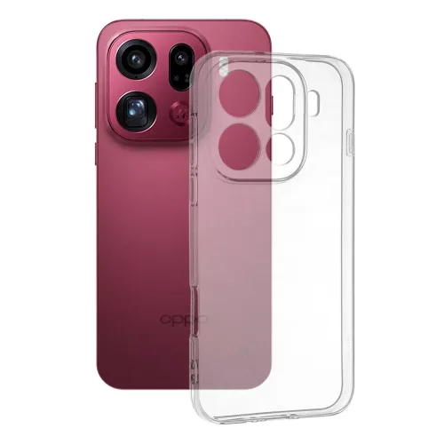 Techsuit - Clear Silicone tok - Oppo Find X9 Pro - Átlátszó