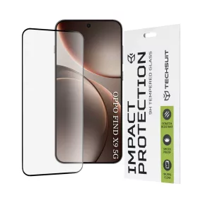   Techsuit - 111D Full Cover / Full Glue üvegfólia - Oppo Find X9 - Fekete széllel