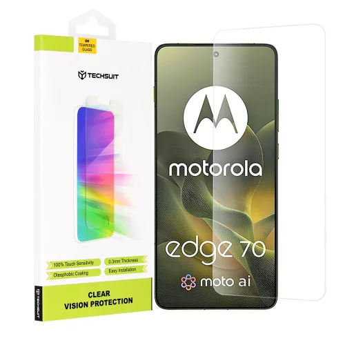 Techsuit - Clear Vision üvegfólia - Motorola Edge 70 - Átlátszó