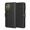 Techsuit - Leather Folio kinyitható tok - Motorola Edge 70 - Fekete