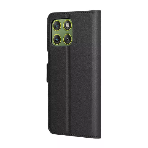 Techsuit - Leather Folio - Motorola Edge 70 - Black