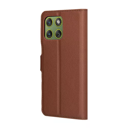Techsuit - Leather Folio - Motorola Edge 70 - Brown