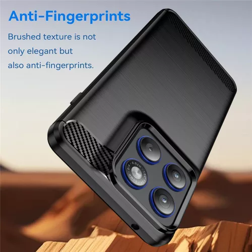 Techsuit - Carbon szilikon tok - Motorola Edge 70 - Fekete