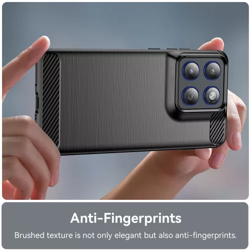 Techsuit - Carbon szilikon tok - Motorola Edge 70 - Fekete