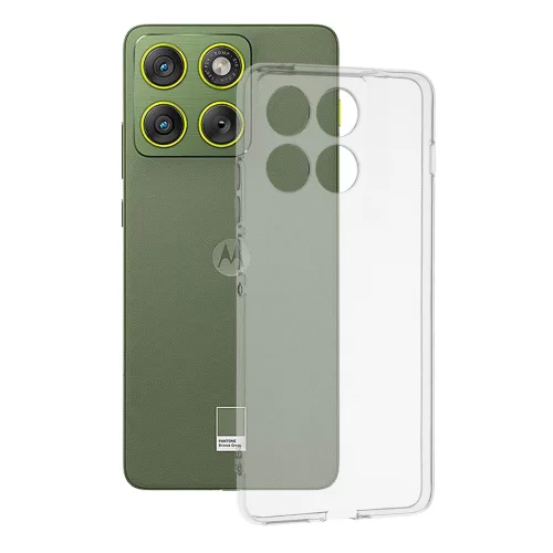 Techsuit - Clear Silicone - Motorola Edge 70 - Átlátszó tok