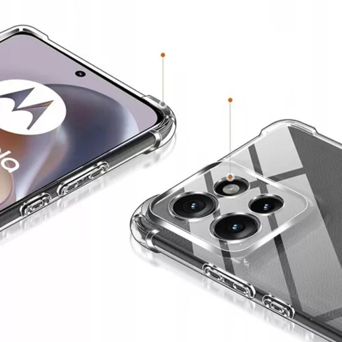 Techsuit - Shockproof Átlátszó Ütésálló Szilikon tok - Motorola Edge 70 - Átlátszó