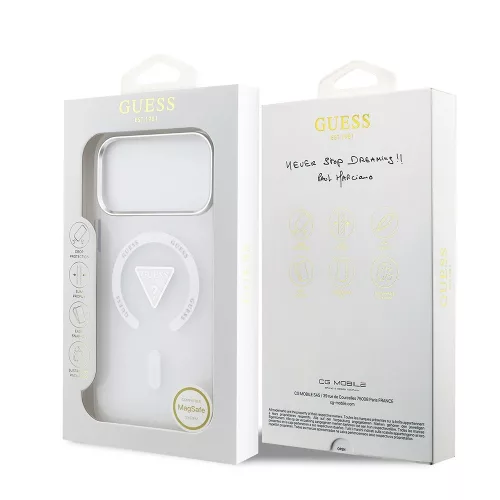 Guess - IML Átmenetes Háromszög Logó MagSafe (GUHMP17XHGTMLCGT) - iPhone 17 Pro Max - Átlátszó