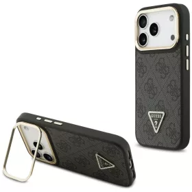   Guess - Keménytok 4G Háromszög Logó MagSafe Kamera Állvánnyal (GUHMP17LPCS4GPTK) - iPhone 17 Pro - Fekete