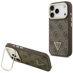   Guess - Keménytok 4G Háromszög Logó MagSafe Kamera Állvánnyal (GUHMP17LPCS4GPTW) - iPhone 17 Pro - Barna