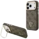 Guess - Keménytok 4G Háromszög Logó MagSafe Kamera Állvánnyal (GUHMP17LPCS4GPTW) - iPhone 17 Pro - Barna