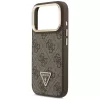 Guess - Keménytok 4G Háromszög Logó MagSafe Kamera Állvánnyal (GUHMP17LPCS4GPTW) - iPhone 17 Pro - Barna
