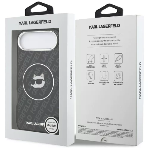Karl Lagerfeld - IML Choupette Head Logo MagSafe (KLHMP17MHMKBCHOK) - iPhone 17 Air - Black